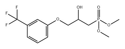 Phosphonic acid, P-[2-hydroxy-3-[3-(trifluoromethyl)phenoxy]propyl]-, dimethyl ester 구조식 이미지