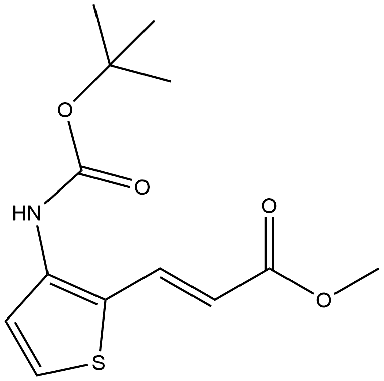 methyl 3-(3-t-butoxycarbonylaminothien-2-yl)propenoate Structure