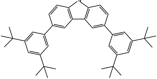 9H-Carbazole, 3,6-bis[3,5-bis(1,1-dimethylethyl)phenyl]- Structure