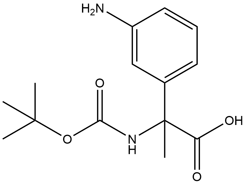 2-(3-aminophenyl)-2-{[(tert-butoxy)carbonyl]amino}propanoic acid Structure