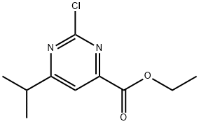 Ethyl 2-chloro-6-(propan-2-yl)pyrimidine-4-carboxylate 구조식 이미지