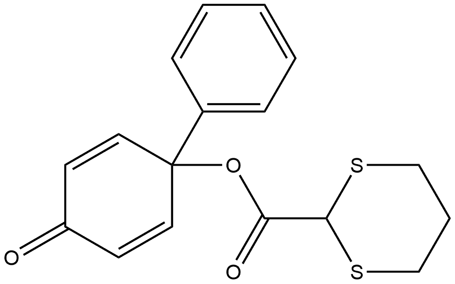 4-oxo-1-phenyl-2,5-cyclohexadien-1-yl 1,3-dithiane-2-carboxylate Structure