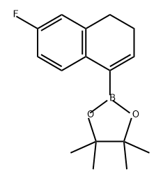 1,3,2-Dioxaborolane, 2-(6-fluoro-3,4-dihydro-1-naphthalenyl)-4,4,5,5-tetramethyl- 구조식 이미지