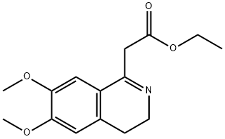 Ethyl 2-(6,7-dimethoxy-3,4-dihydroisoquinolin-1-yl)acetate 구조식 이미지