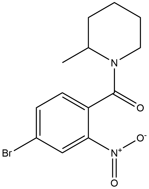 (4-bromo-2-nitrophenyl)(2-methylpiperidin-1-yl)methanone Structure