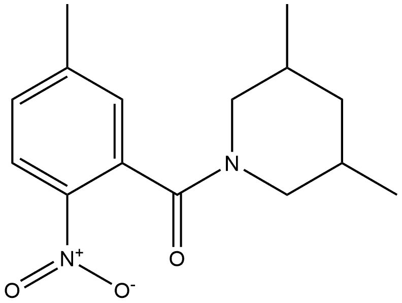 (3,5-dimethylpiperidin-1-yl)(5-methyl-2-nitrophenyl)methanone Structure