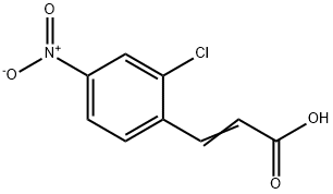 2-Propenoic acid, 3-(2-chloro-4-nitrophenyl)- Structure