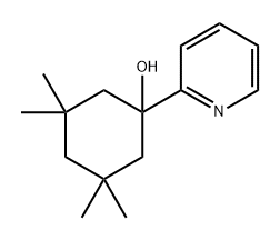 Cyclohexanol, 3,3,5,5-tetramethyl-1-(2-pyridinyl)- Structure