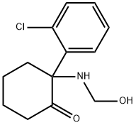 Cyclohexanone, 2-(2-chlorophenyl)-2-(hydroxymethylamino)- Structure