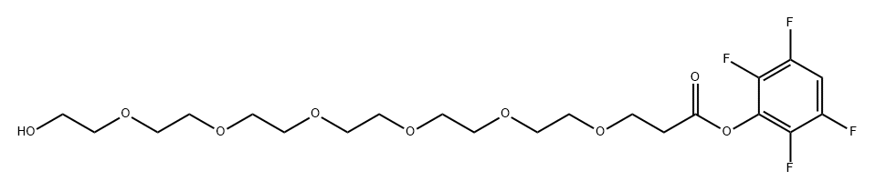 Propanoic acid, 3-[(17-hydroxy-3,6,9,12,15-pentaoxaheptadec-1-yl)oxy]-, 2,3,5,6-tetrafluorophenyl ester Structure