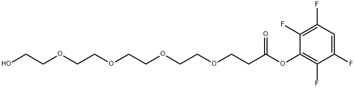Propanoic acid, 3-[2-[2-[2-(2-hydroxyethoxy)ethoxy]ethoxy]ethoxy]-, 2,3,5,6-tetrafluorophenyl ester Structure
