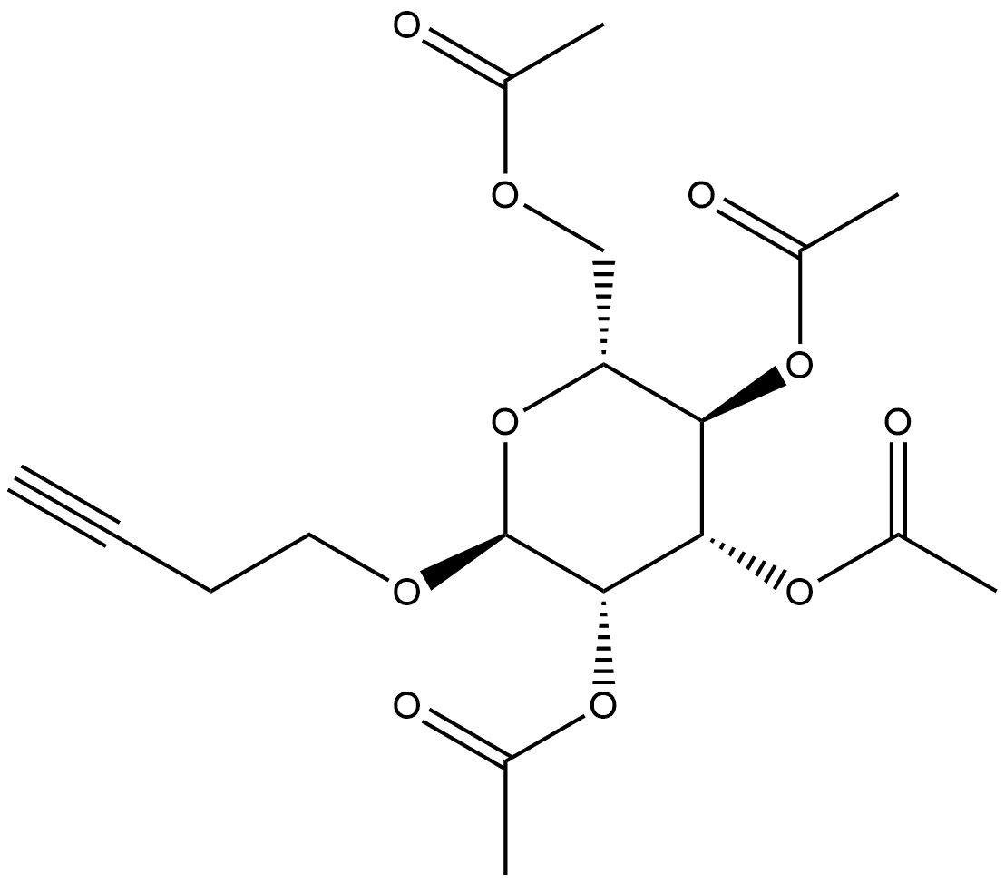 but-3-ynyl 2,3,4,6-tetra-O-acetyl-α-D-mannopyranoside Structure