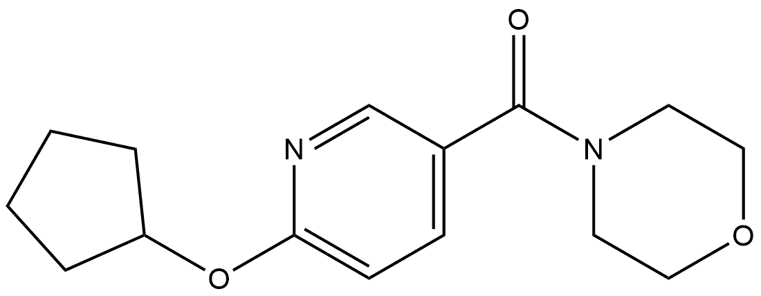 6-(Cyclopentyloxy)-3-pyridinyl]-4-morpholinylmethanone Structure