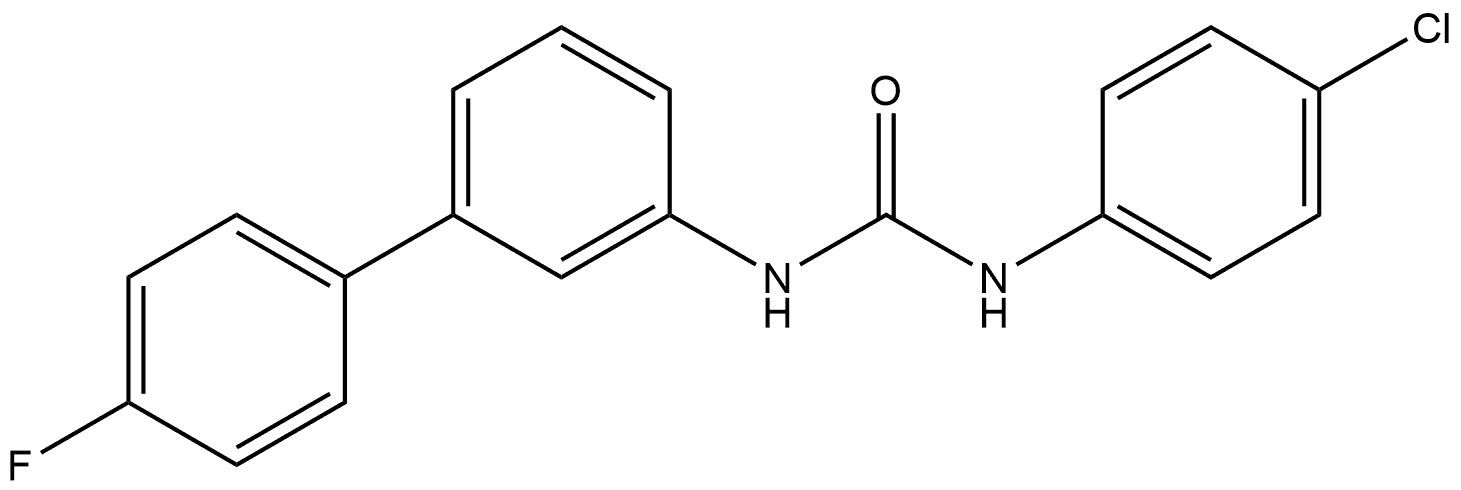 N-(4-Chlorophenyl)-N′-(4′-fluoro[1,1′-biphenyl]-3-yl)urea Structure