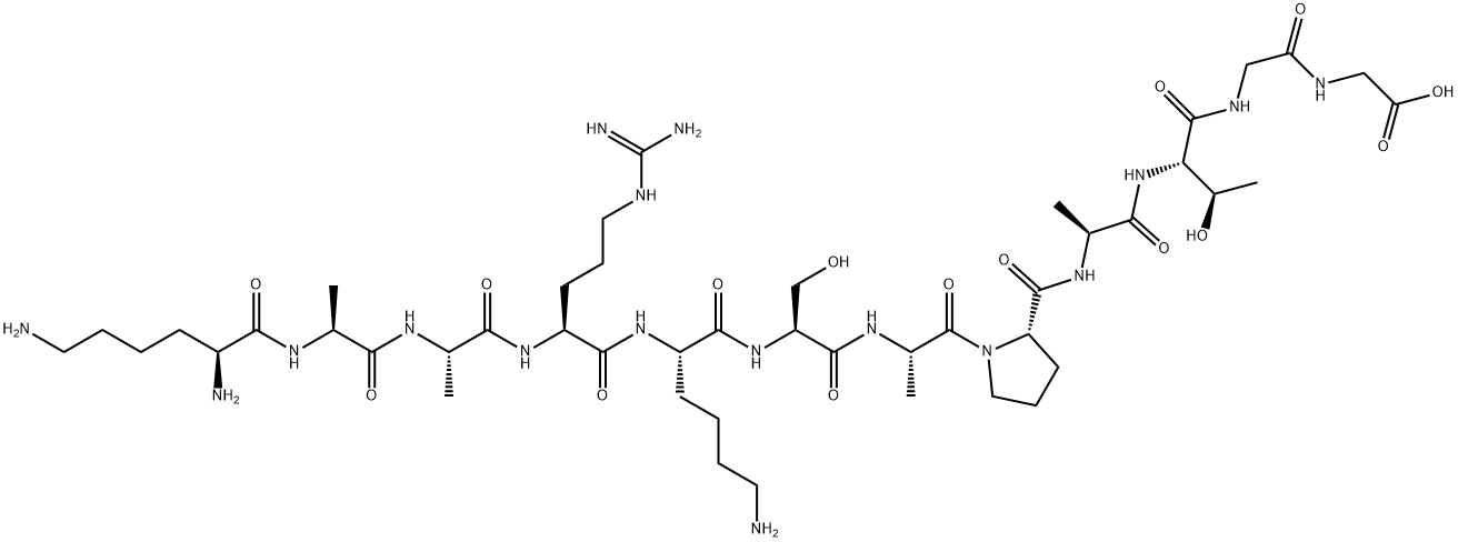 Glycine, L-lysyl-L-alanyl-L-alanyl-L-arginyl-L-lysyl-L-seryl-L-alanyl-L-prolyl-L-alanyl-L-threonylglycyl- Structure