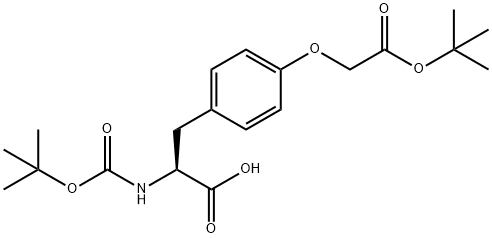 L-Tyrosine, N-[(1,1-dimethylethoxy)carbonyl]-O-[2-(1,1-dimethylethoxy)-2-oxoethyl]- Structure