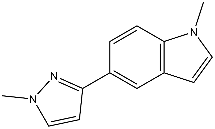 1-methyl-5-(1-methyl-1H-pyrazol-3-yl)-1H-indole Structure