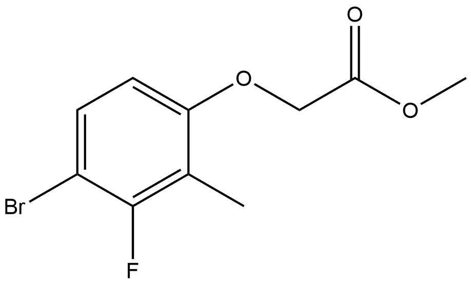 Methyl 2-(4-bromo-3-fluoro-2-methylphenoxy)acetate Structure