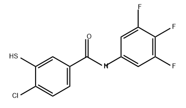 Benzamide, 4-chloro-3-mercapto-N-(3,4,5-trifluorophenyl)- Structure