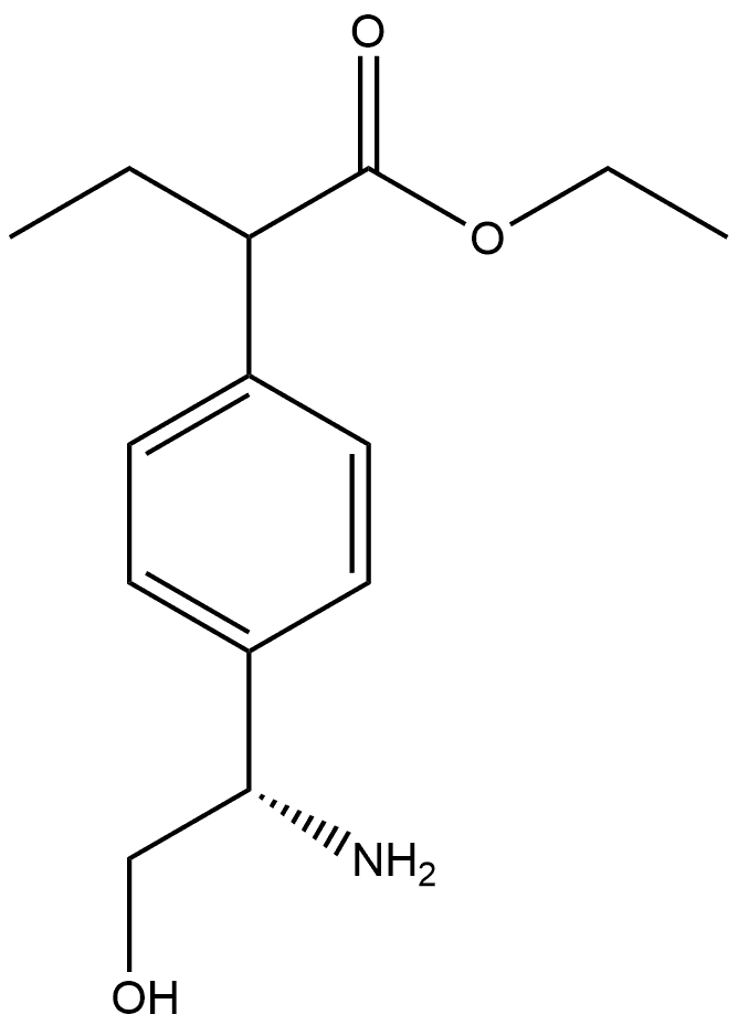 Ethyl 4-[(1S)-1-amino-2-hydroxyethyl]-α-ethylbenzeneacetate Structure