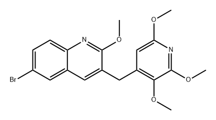 Quinoline, 6-bromo-2-methoxy-3-[(2,3,6-trimethoxy-4-pyridinyl)methyl]- 구조식 이미지