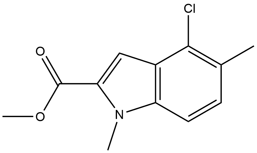 Methyl 4-Chloro-1,5-dimethylindole-2-carboxylate Structure