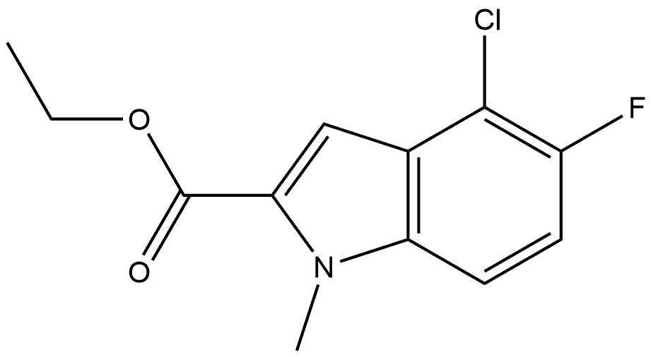 Ethyl 4-chloro-5-fluoro-1-methyl-1H-indole-2-carboxylate Structure