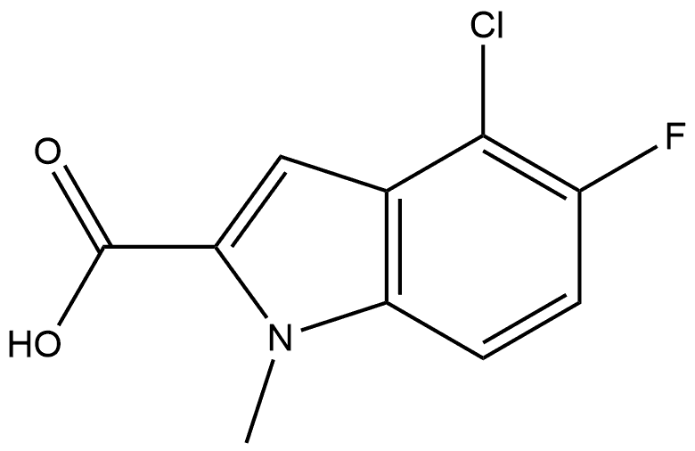 4-Chloro-5-fluoro-1-methylindole-2-carboxylic Acid Structure