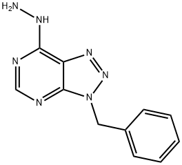 3H-1,2,3-Triazolo[4,5-d]pyrimidine, 7-hydrazinyl-3-(phenylmethyl)- Structure