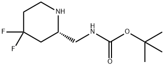 Carbamic acid,N-[[(2S)-4,4-difluoro-2-piperidinyl]methyl]-, 1,1-dimethylethyl e… Structure