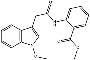 Methyl 2-[[2-(1-methoxy-1H-indol-3-yl)acetyl]amino]benzoate Structure