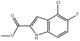 1H-Indole-2-carboxylic acid, 4-chloro-5-fluoro-, methyl ester 구조식 이미지