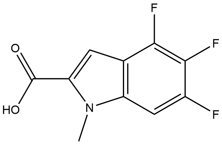 4,5,6-Trifluoro-1-methylindole-2-carboxylic Acid Structure