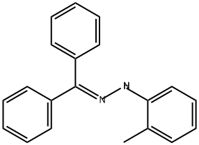 Methanone, diphenyl-, 2-(2-methylphenyl)hydrazone Structure