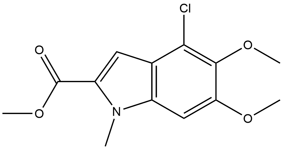 Methyl 4-Chloro-5,6-dimethoxy-1-methylindole-2-carboxylate Structure