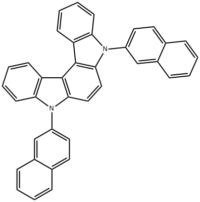 Indolo[2,3-c]carbazole, 5,8-dihydro-5,8-di-2-naphthalenyl- Structure