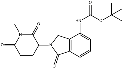 Carbamic acid, N-[2,3-dihydro-2-(1-methyl-2,6-dioxo-3-piperidinyl)-1-oxo-1H-isoindol-4-yl]-, 1,1-dimethylethyl ester Structure