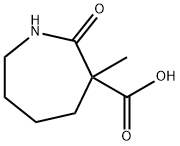 Hexahydro-3-methyl-2-oxo-1H-azepine-3-carboxylic acid Structure