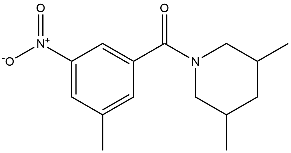 (3,5-dimethylpiperidin-1-yl)(3-methyl-5-nitrophenyl)methanone Structure