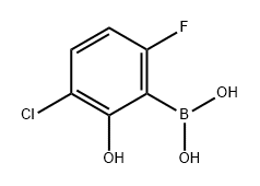 Boronic acid, B-(3-chloro-6-fluoro-2-hydroxyphenyl)- Structure