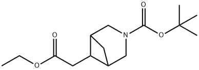 3-Azabicyclo[3.1.1]heptane-6-acetic acid, 3-[(1,1-dimethylethoxy)carbonyl]-, ethyl ester Structure