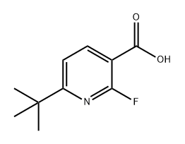 3-Pyridinecarboxylic acid, 6-(1,1-dimethylethyl)-2-fluoro- 구조식 이미지