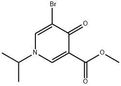 3-Pyridinecarboxylic acid, 5-bromo-1,4-dihydro-1-(1-methylethyl)-4-oxo-, methyl ester Structure