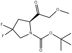 tert-butyl (2S)-4,4-difluoro-2-(2-methoxyacetyl)pyrrolidine-1- carboxylate Structure