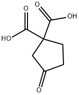 1,1-Cyclopentanedicarboxylic acid, 3-oxo- Structure