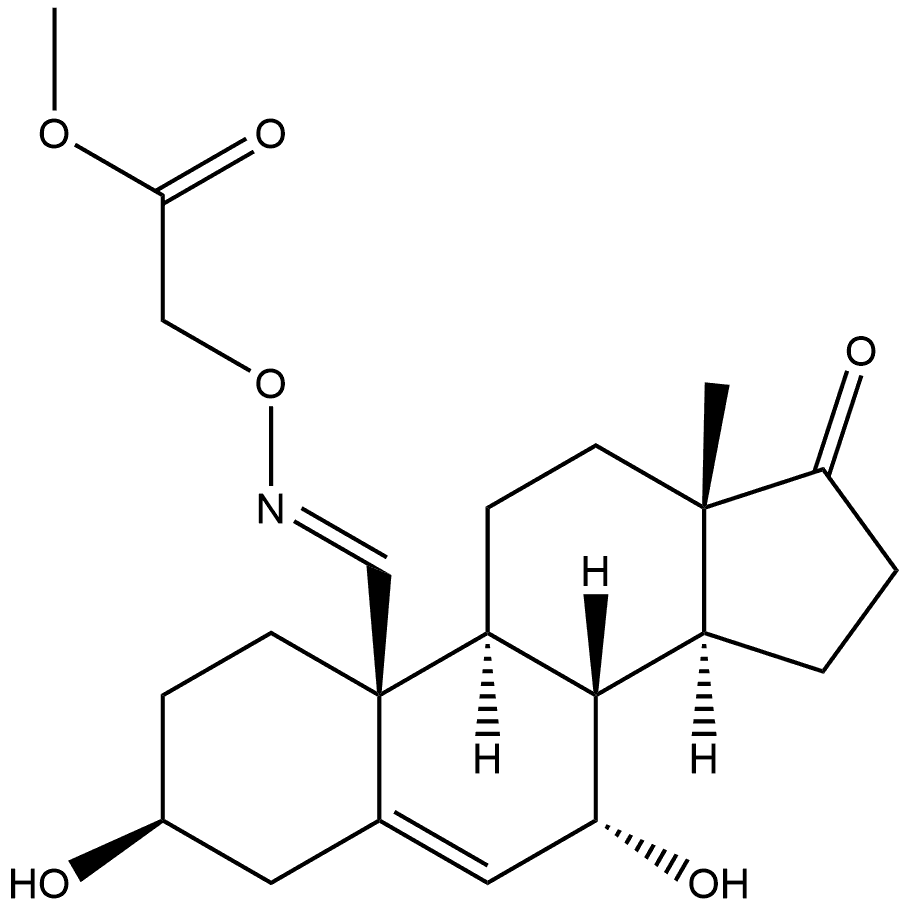 Acetic acid, [[[(3beta,7alpha,19E)-3,7-dihydroxy-17-oxoandrost-5-en-19- Structure