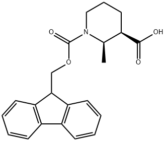 1,3-Piperidinedicarboxylic acid, 2-methyl-, 1-(9H-fluoren-9-ylmethyl) ester, (2R,3R)- Structure