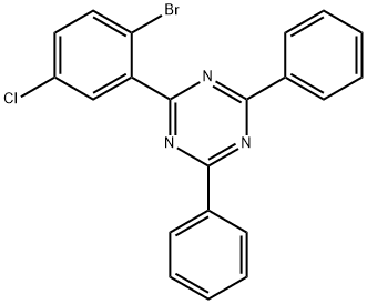 1,3,5-Triazine, 2-(2-bromo-5-chlorophenyl)-4,6-diphenyl- 구조식 이미지