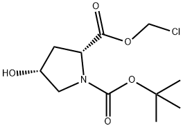 1-tert-Butyl 2-chloromethyl (2R,4R)-4-hydroxypyrrolidine-1,2-dicarboxylate Structure
