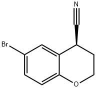 2H-1-Benzopyran-4-carbonitrile, 6-bromo-3,4-dihydro-, (4S)- Structure